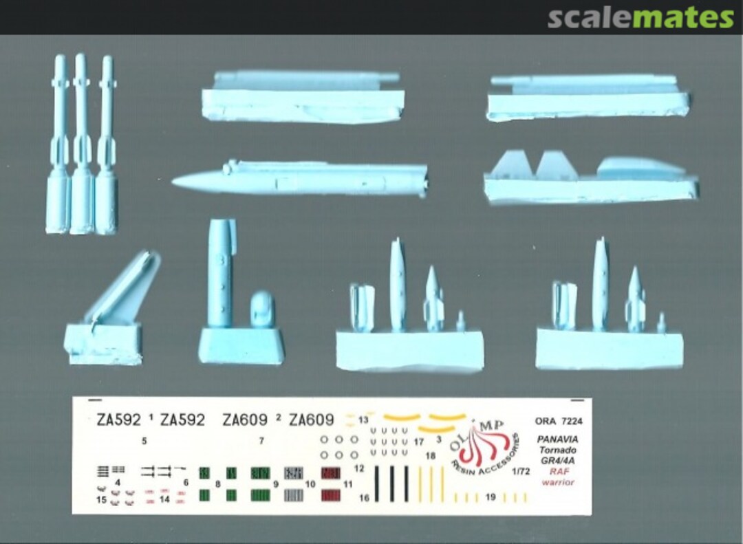 Boxart Panavia Tornado GR4/4A Update Set RAF warrior ORA 72-24 Olimp Resin Accessories