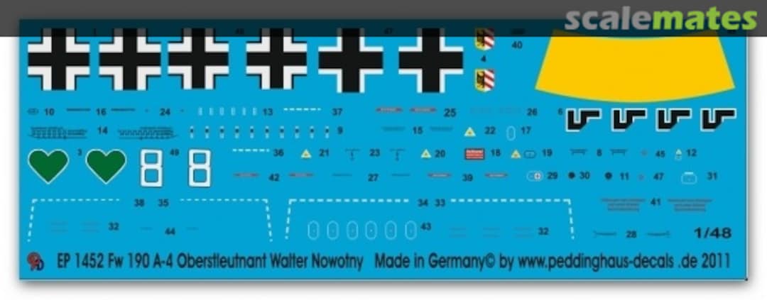 Boxart Fw 190 A-4 EP 1452 Peddinghaus-Decals