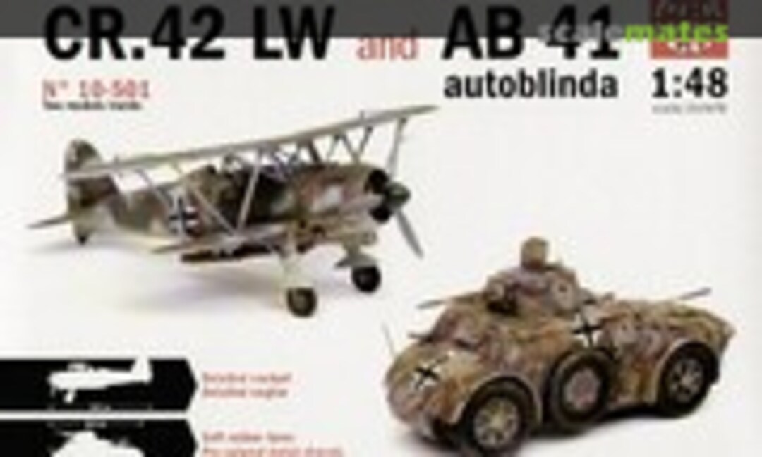 1:48 CR.42 LW and AB41 Autoblinda (Supermodel 10-501)