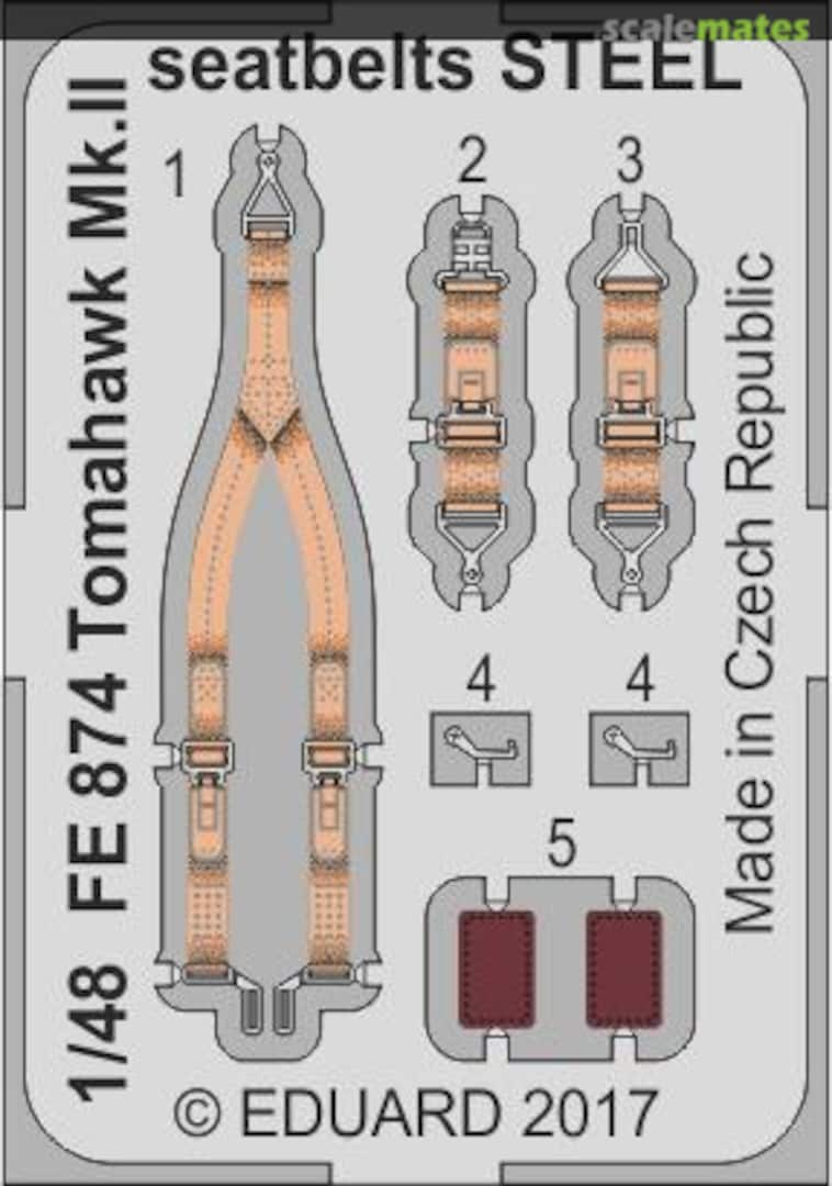 Boxart Tomahawk Mk.II seatbelts FE874 Eduard