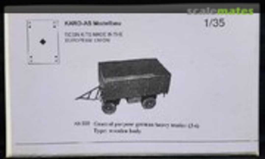 1:35 General Purpose German Heavy Trailer (3-T) Wooden Body (Karo As KA-603)