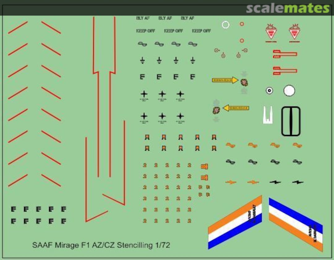 Boxart SAAF Mirage F1 AZ/CZ MAV-720273 MAV Decals