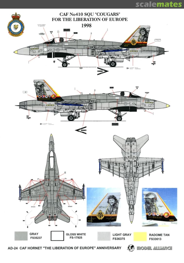 Boxart CAF No. 410 Sqn "Cougars" CAF-48016 Model Alliance