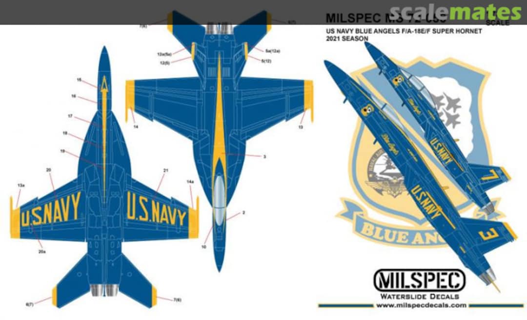 Boxart US Navy Blue Angels F/A-18E/F Super Hornet MS 72-056 Milspec