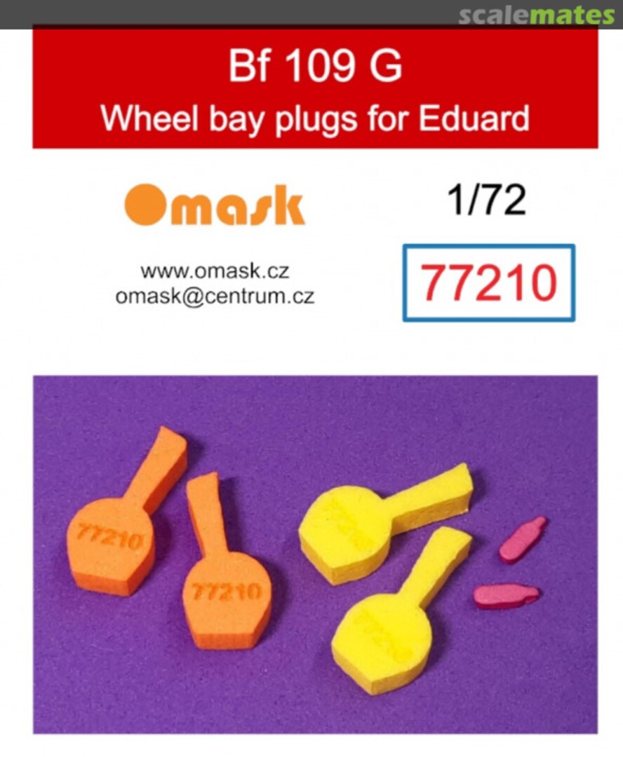 Boxart Bf 109 G wheel bay plugs 77210 Omask