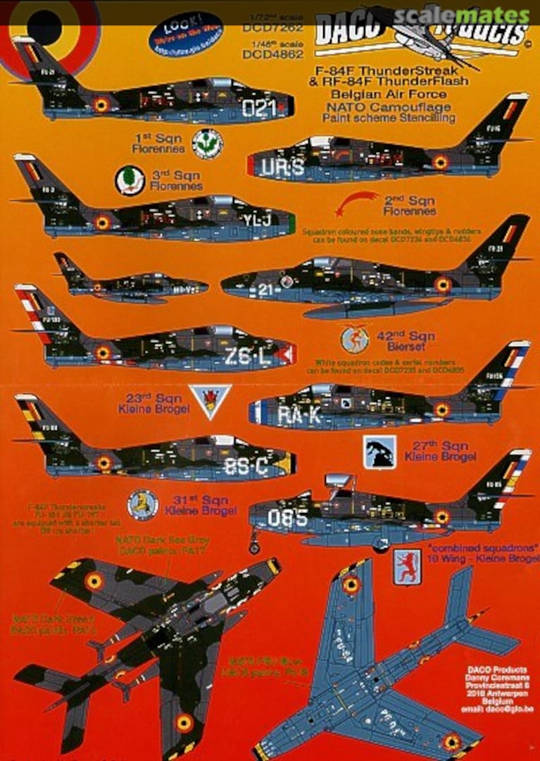 Boxart F-84F Thunderstreak & RF-84F Thunderflash DCD7262 Daco Products