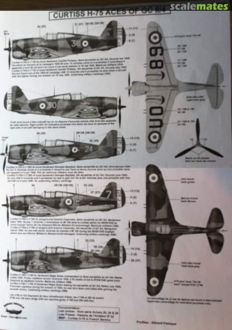 Boxart Curtiss Hawk Aces of GC II/4 BD 72-64 Berna Decals