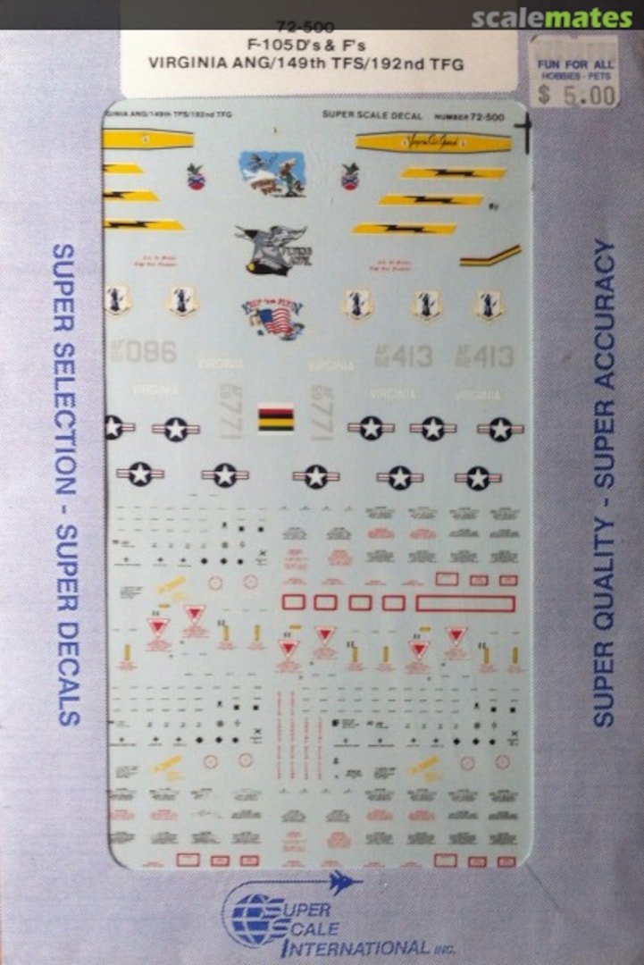 Boxart F-105Ds and Fs 72-500 SuperScale International