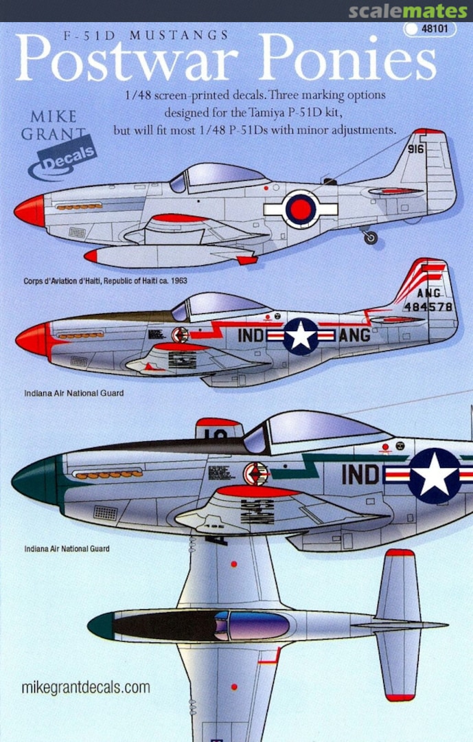 Boxart Postwar Ponies 48101 Mike Grant Decals