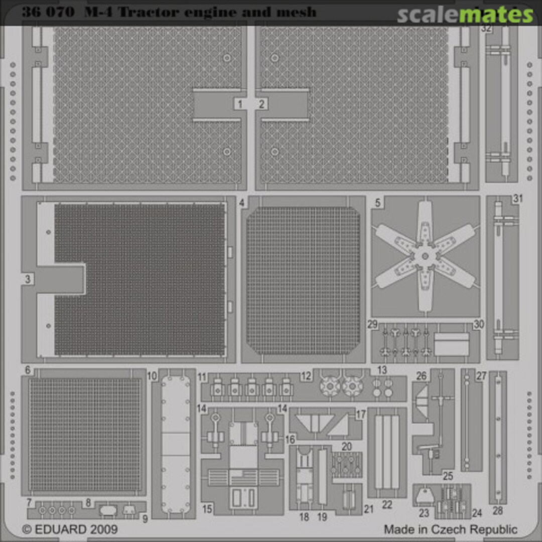 Boxart M-4 Tractor - Engine and Mesh 36070 Eduard