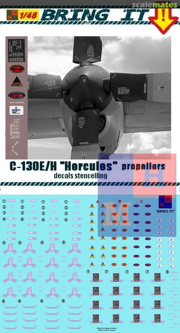 Boxart C-130E/H propellers stencils 481D MLH/Bring It!