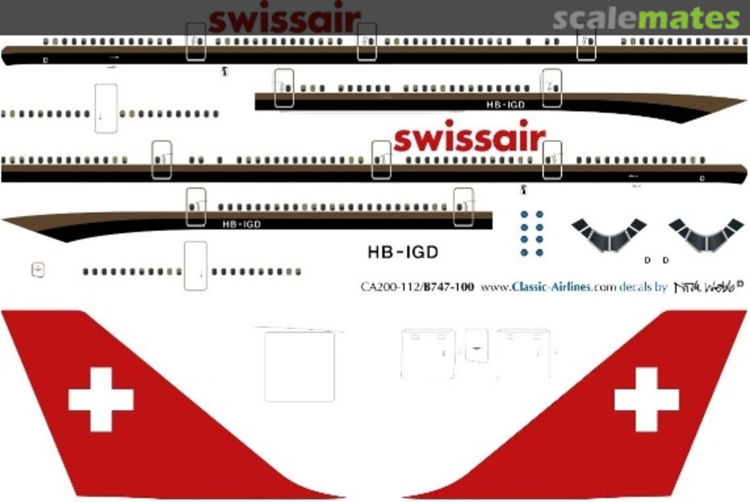 Boxart Swissair 2nd 747 CA200-112 Classic Airlines