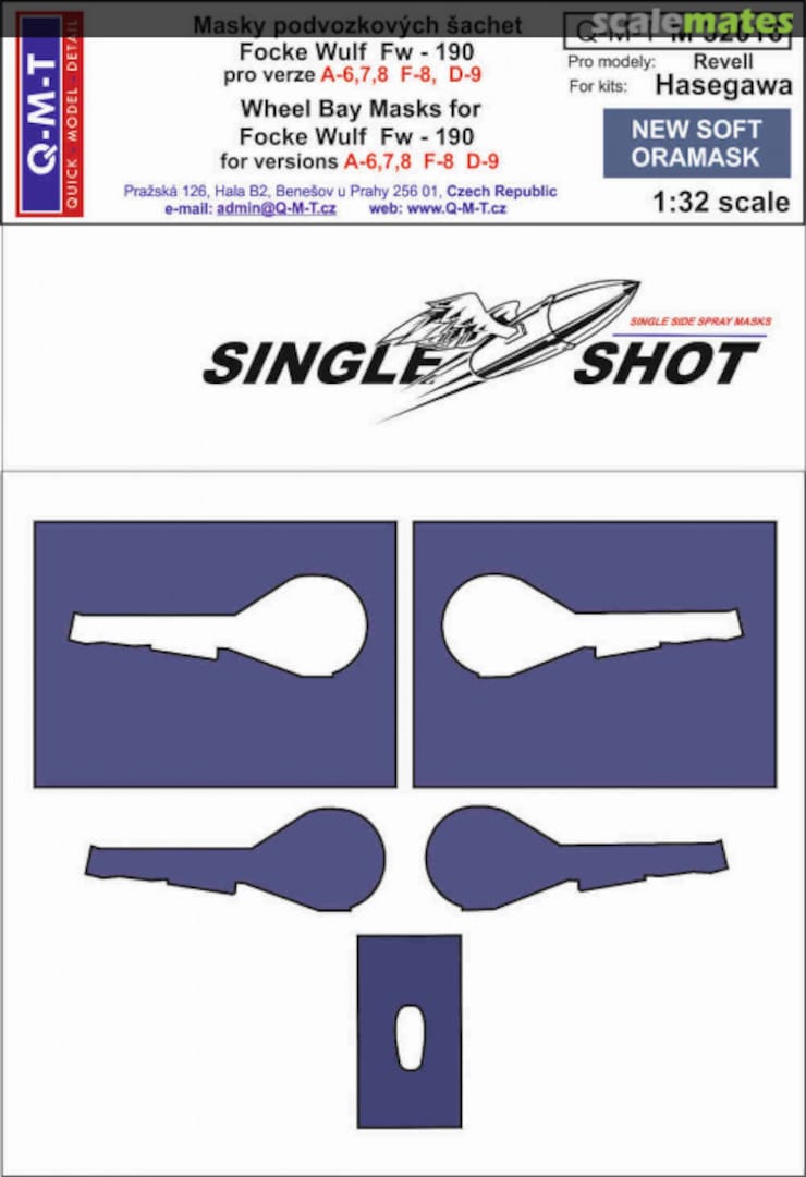 Boxart Focke-Wulf Fw-190A-6/Fw-190A-7/Fw-190A-8/Fw-190F/Fw-190D-9 wheel bay paint masks M32016 Q-M-T