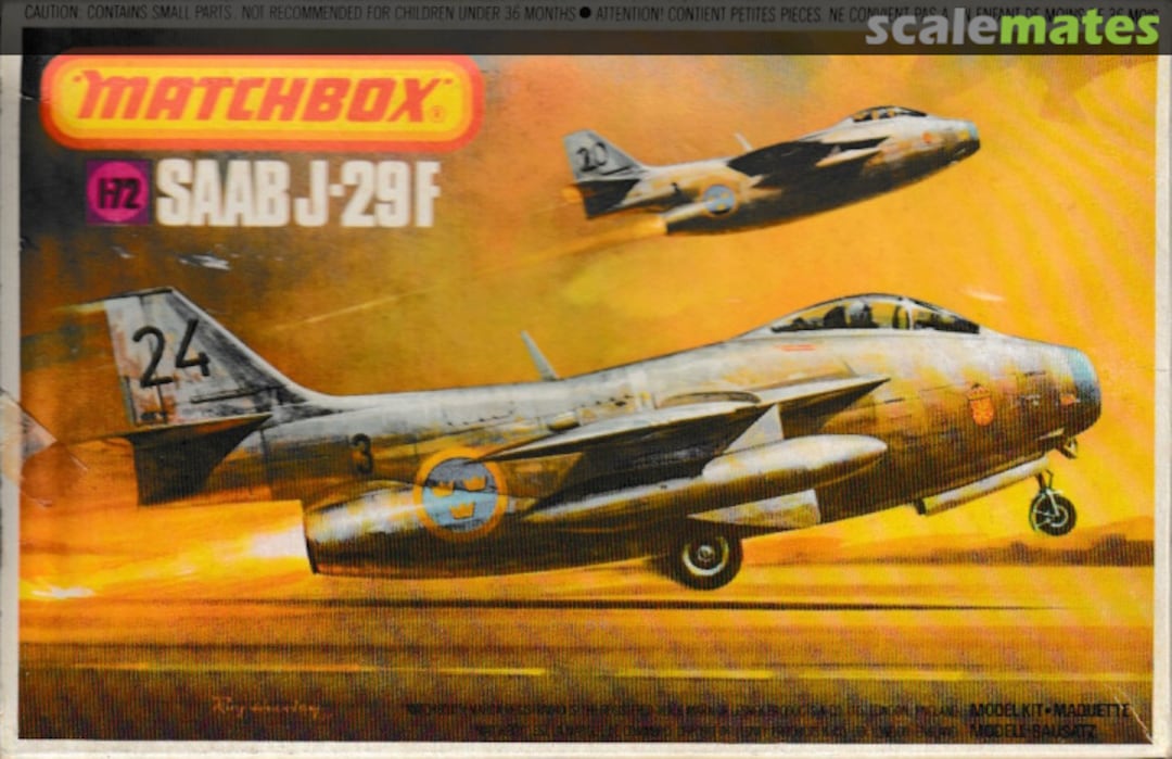 Boxart SAAB J-29 F PK-33 Matchbox