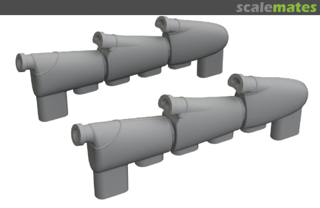 Boxart Hurricane Mk.I exhaust stacks 672301 Eduard