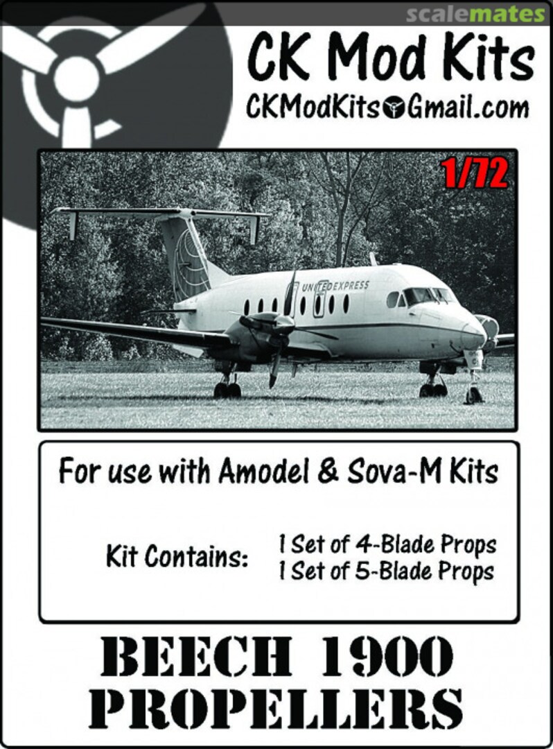 Boxart Beech 1900 Propellers CK2307 CK Mod Kits