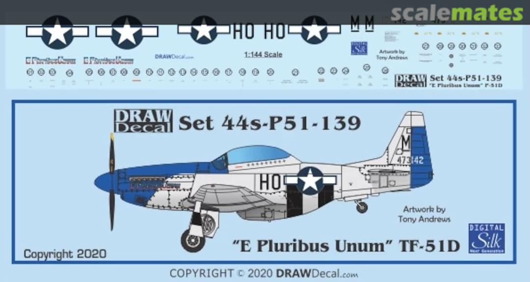 Boxart “E Pluribus Unum” TF-51D 44-P51-139 Draw Decal