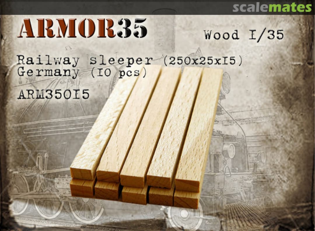 Boxart Railway Sleeper wooden (10pcs) ARM35015 Armor35