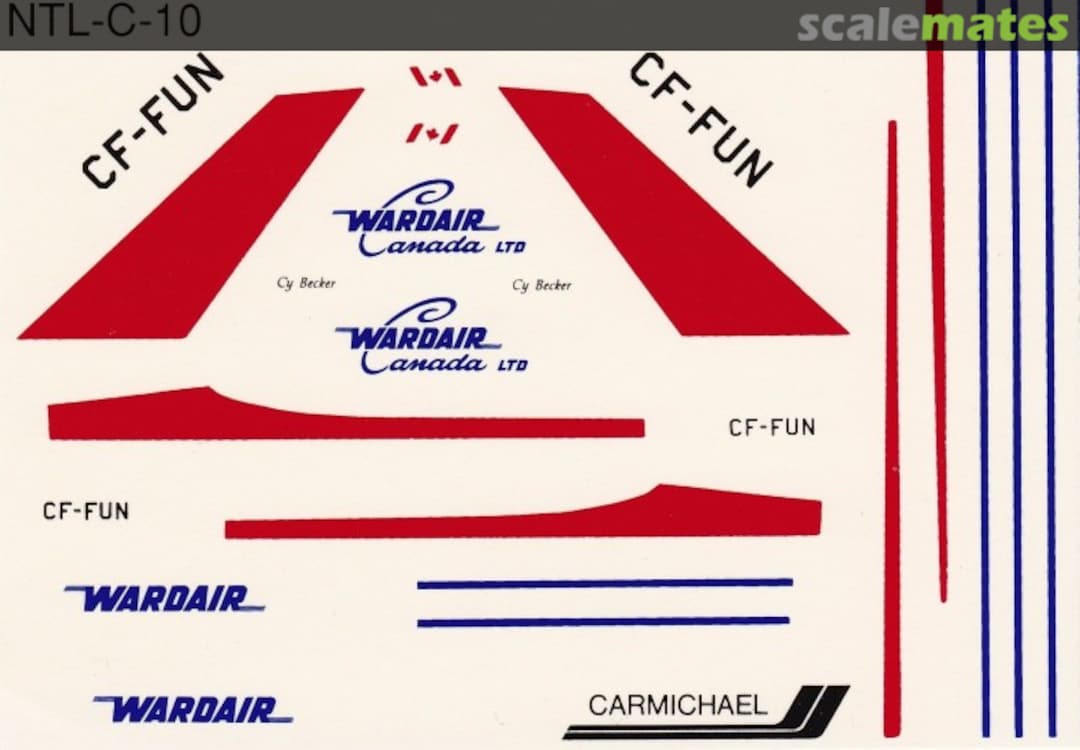 Boxart Boeing 727-100 NTL-C-10 Carmichael Decals