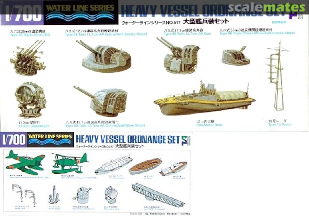 Boxart Heavy Vessel Ordnance set 31517 Shizuoka Model Teaching Material Cooperative