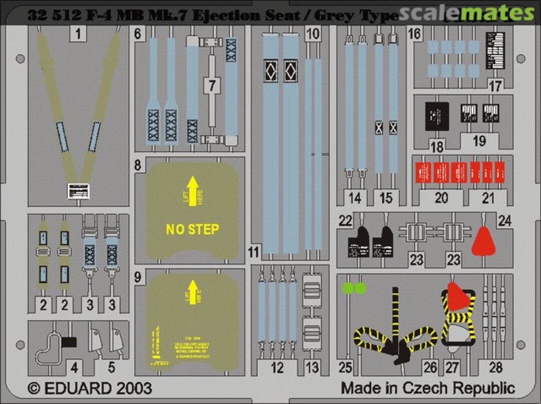Boxart F-4 ejection seat grey 32512 Eduard