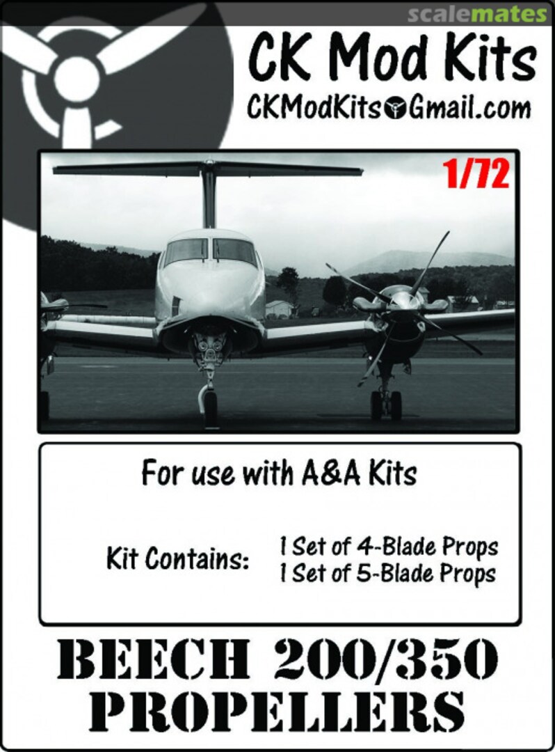 Boxart Beech 200/350 Propellers CK2308 CK Mod Kits