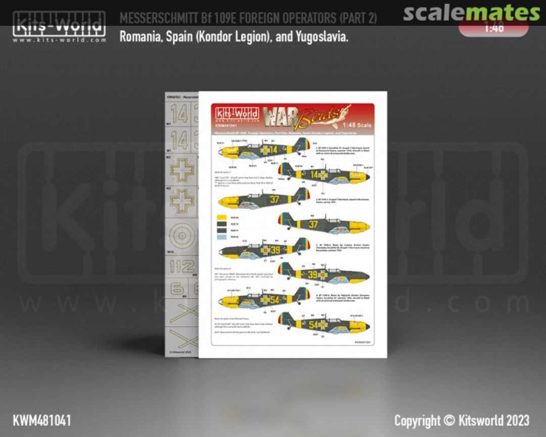 Boxart Bf 109E Foreign Operators Part 2 KWM481041 Kits-World