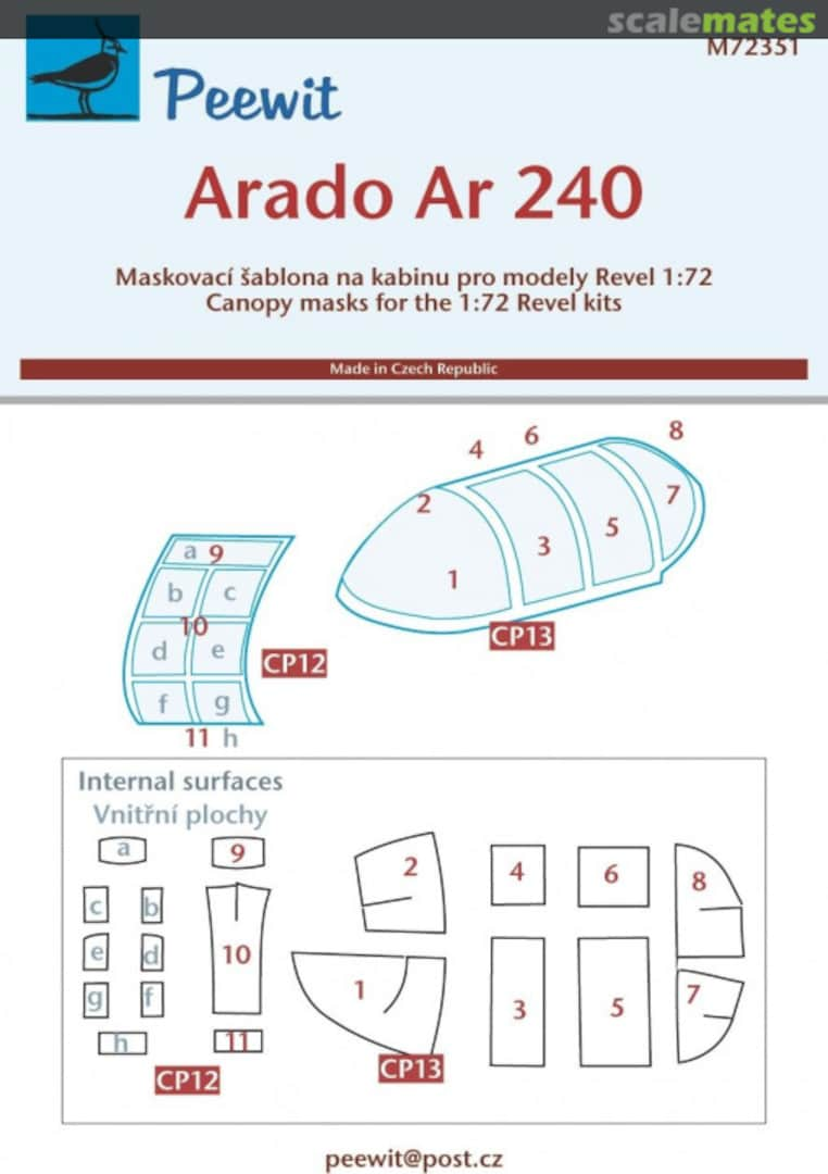 Boxart Arado Ar 240 M72351 Peewit