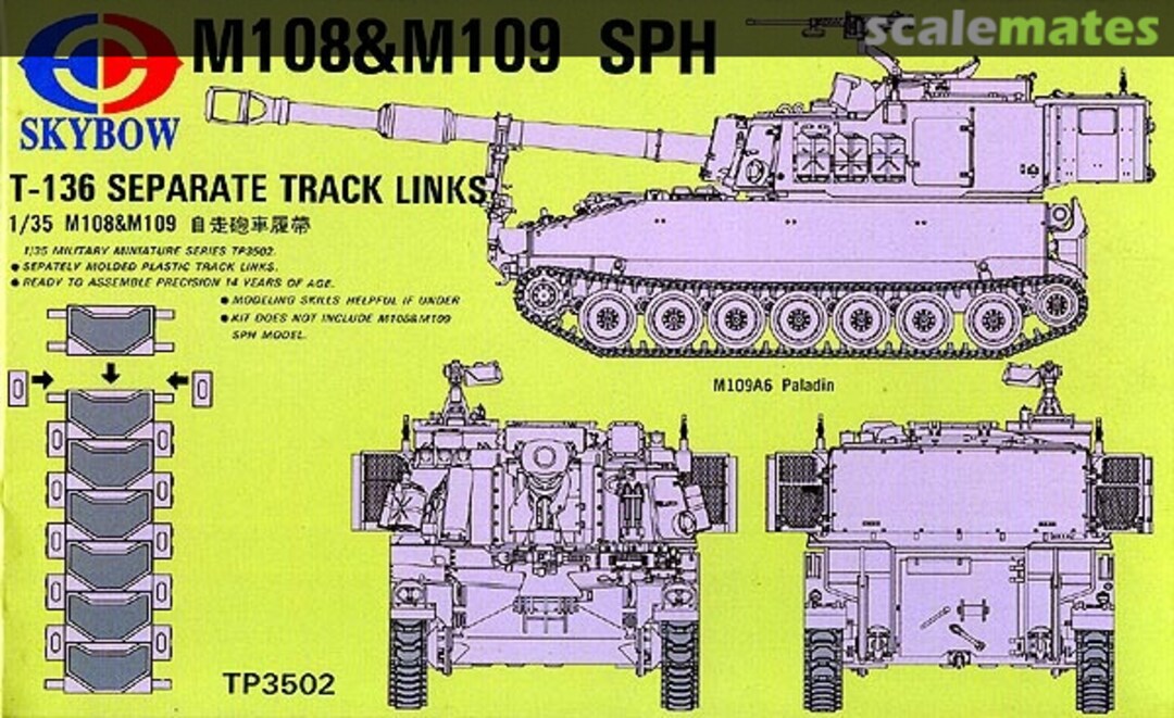 Boxart T136 separate track links M108/M109 TP3502 Skybow