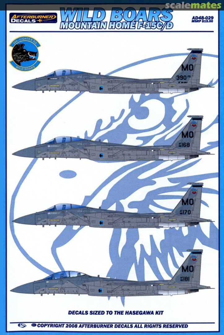 Boxart Wild Boars 48-029 Afterburner Decals