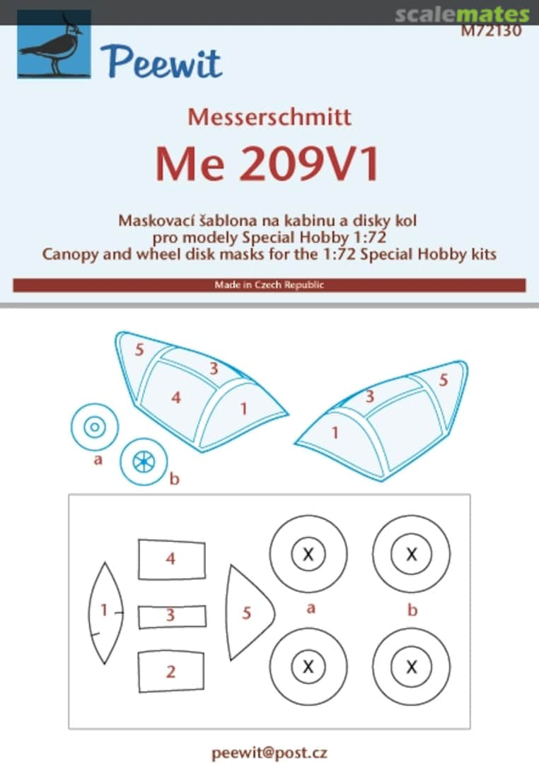Boxart Messerschmitt Me 209V1 M72130 Peewit