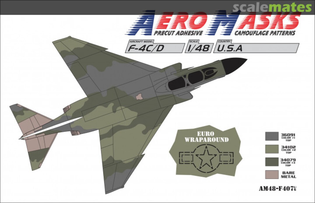 Boxart F-4C/D USA Euro Wraparound AM48-F407 AeroMasks