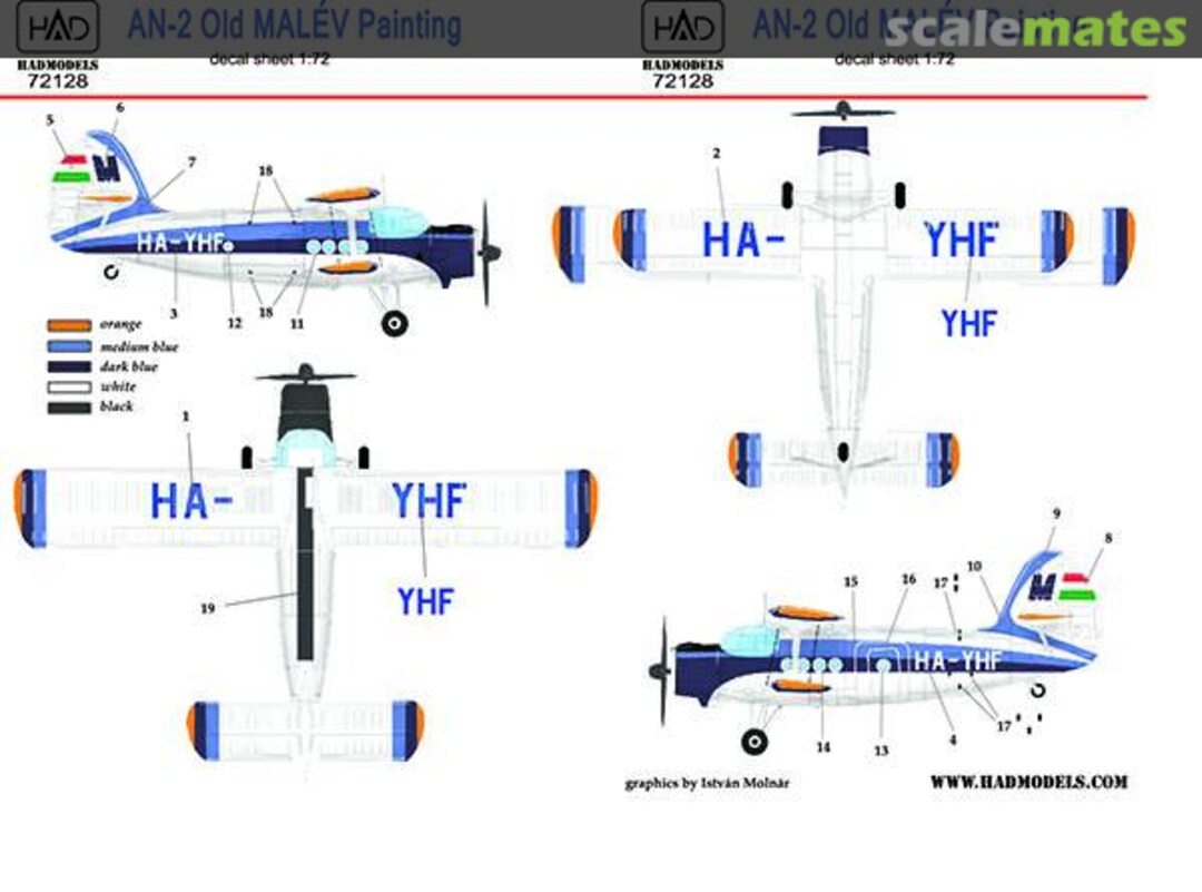 Boxart An-2 Malev old 72128 HADmodels 