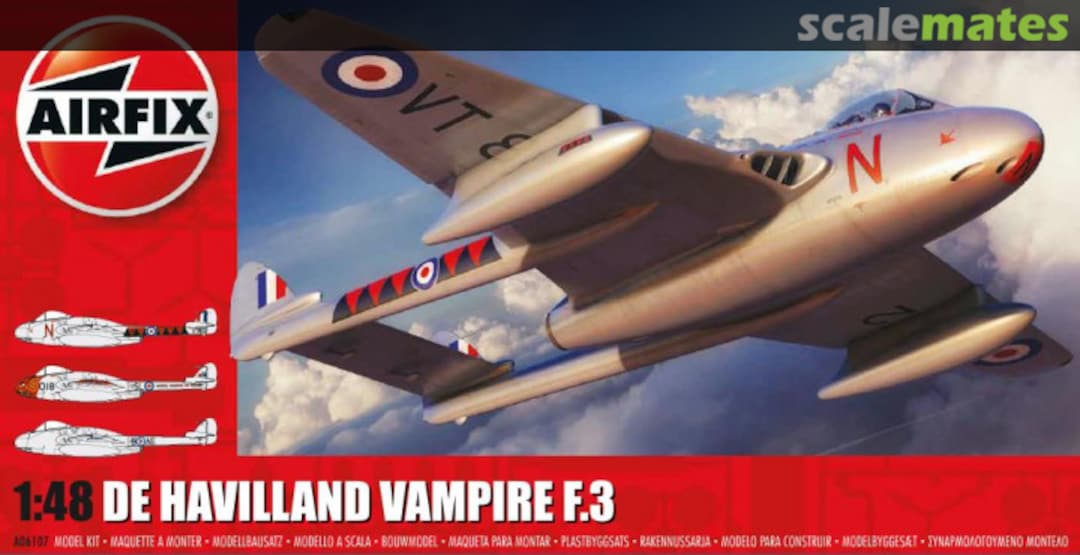 Boxart De Havilland Vampire F.3 A06107 Airfix