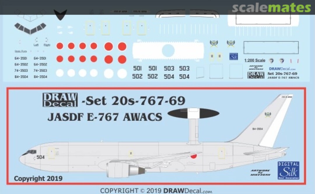 Boxart JASDF E-767 AWACS 20-767-69 Draw Decal