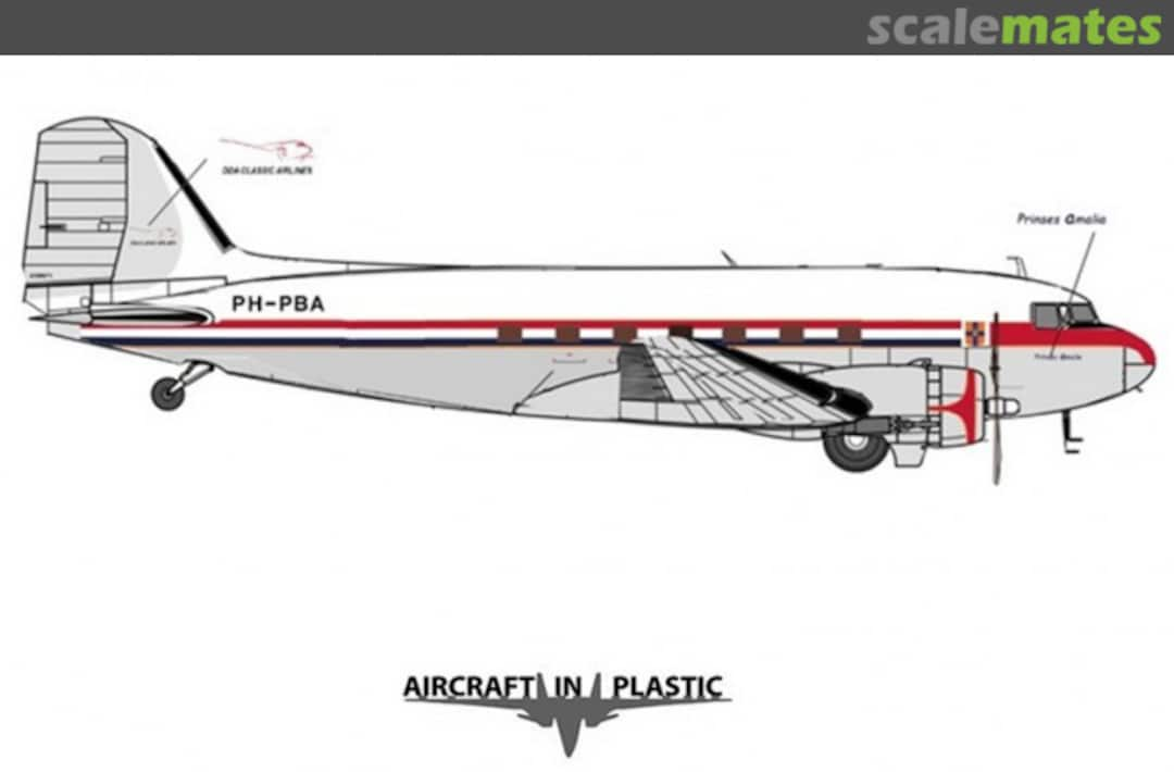 Boxart Douglas DC-3 Dutch Dakota Association PH-PBA AIPD-62 Aircraft in Plastic