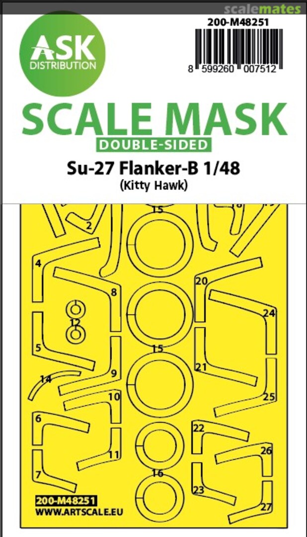 Boxart 1/48 Su-27 Flanker-B double-sided express fit mask 200-M48251 ASK