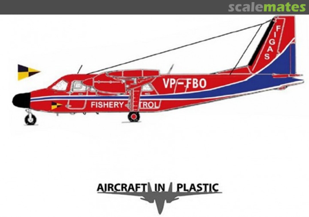 Boxart Britten Norman Islander Falklands "FIGAS" AIPD-109 Aircraft in Plastic