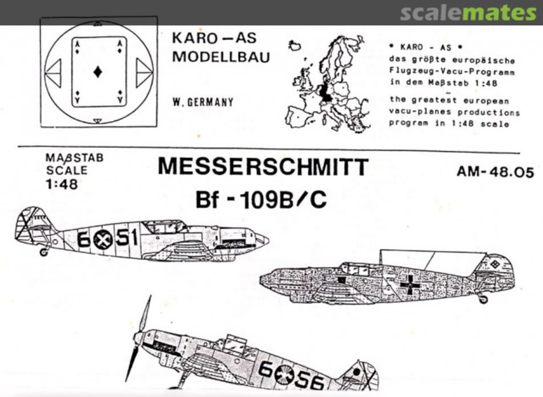 Boxart Messerschmitt Bf.109B/C AM-48.05 Karo As