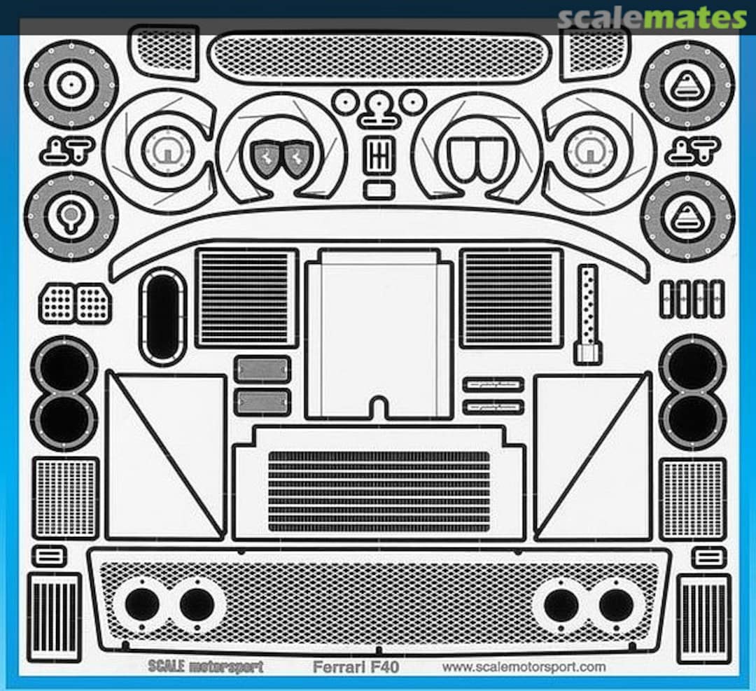 Boxart Ferrari F40 Competizione Photo-etch Set for Tamiya 8021 Scale Motorsport