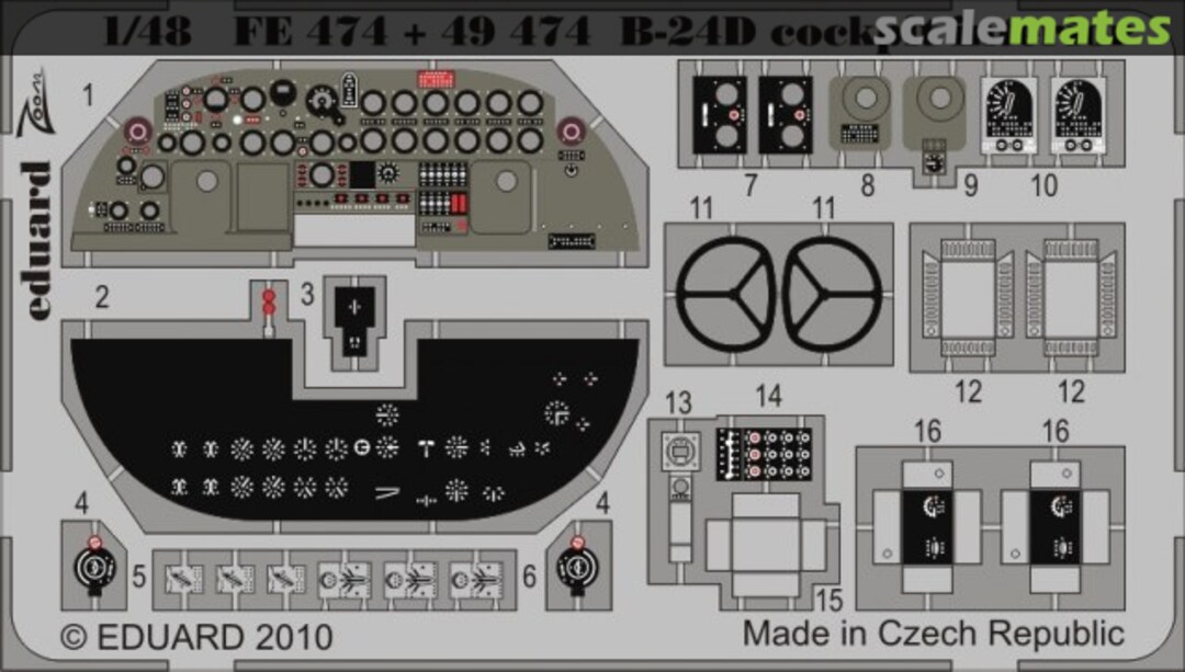 Boxart B-24D cockpit interior 49474 Eduard