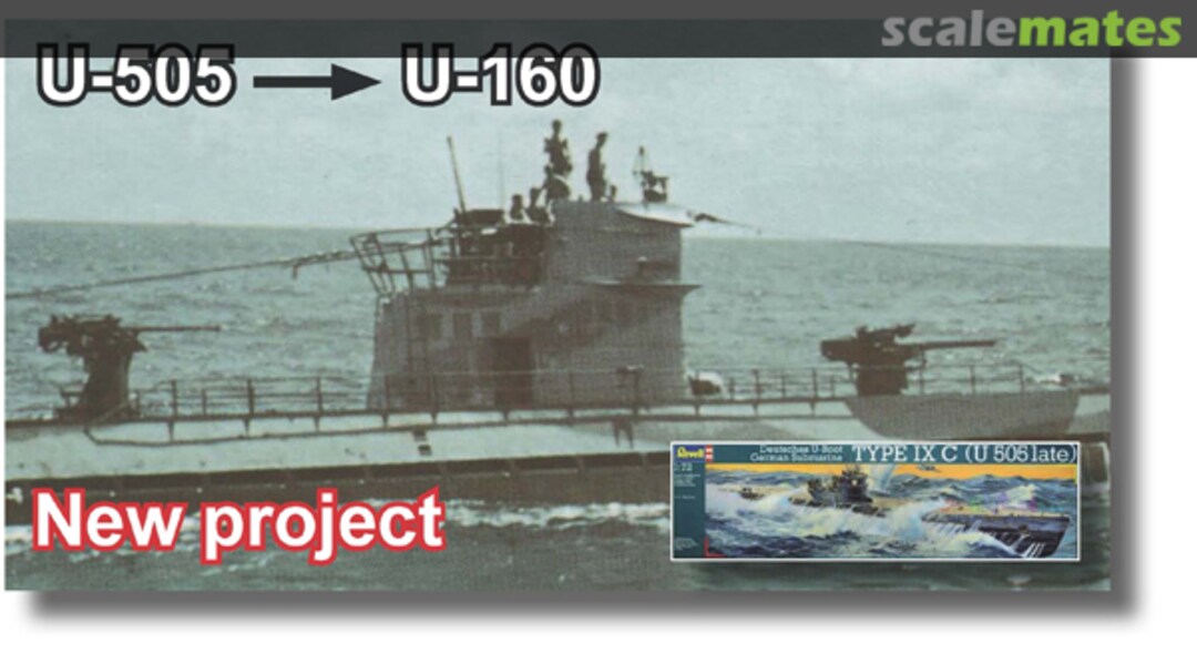 Boxart U-505 conversion set for U-160, (IXC) SKU-001 RC Subs