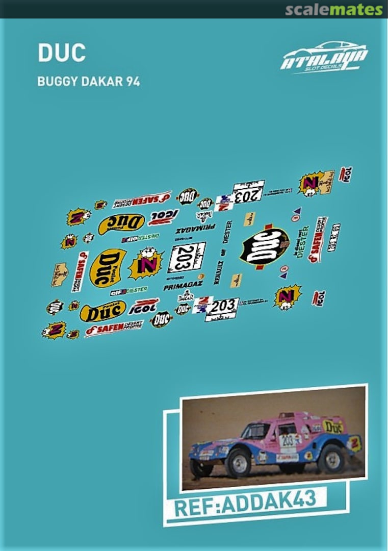 Boxart Toyota Hilux Buggy "DUC" ADDAK43 Atalaya Slot Decals