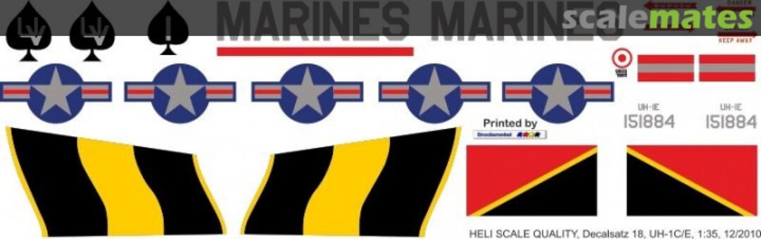 Boxart UH-1C Huey - US Marines Decal 18 Heli Scale Quality