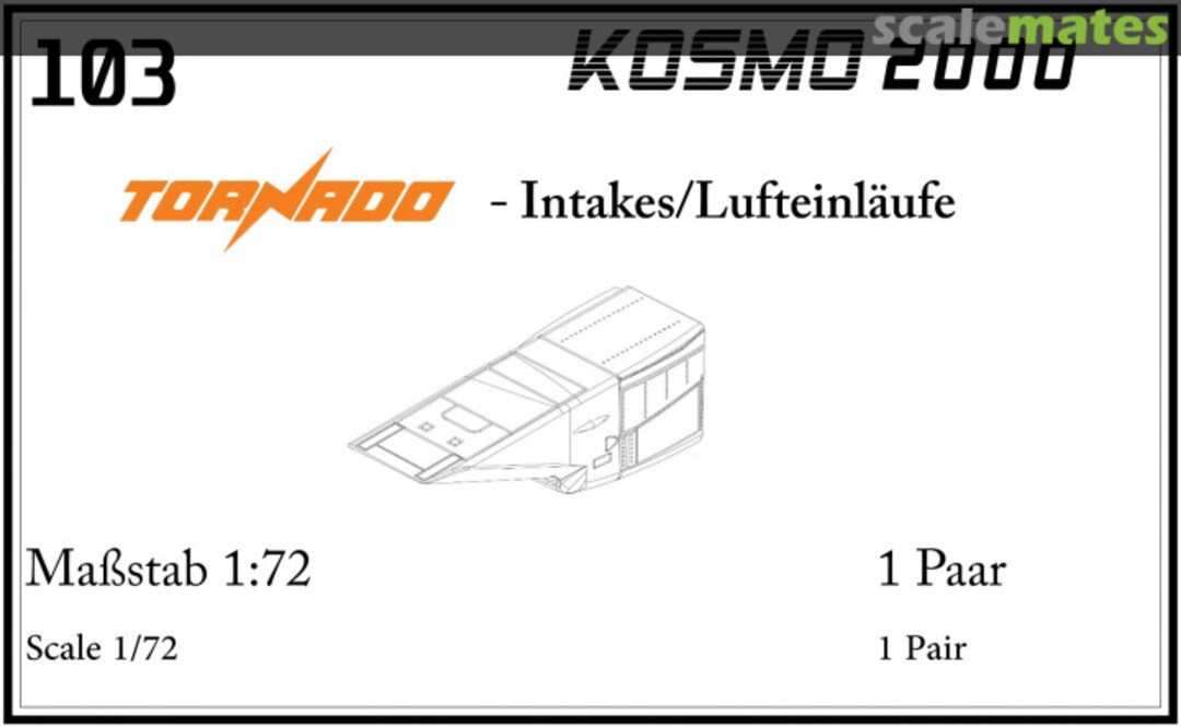 Boxart Tornado Intakes/Lufteinläufe 103 Kosmo 2000