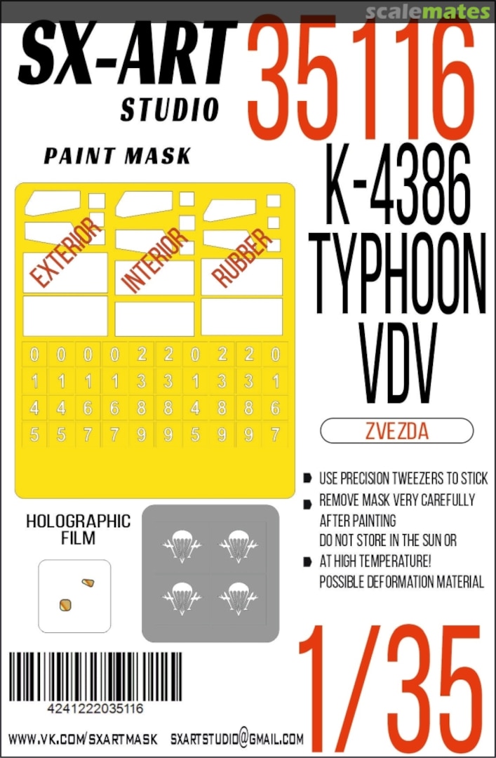 Boxart K-4386 Typhoon-VDV masks 35116 SX-Art