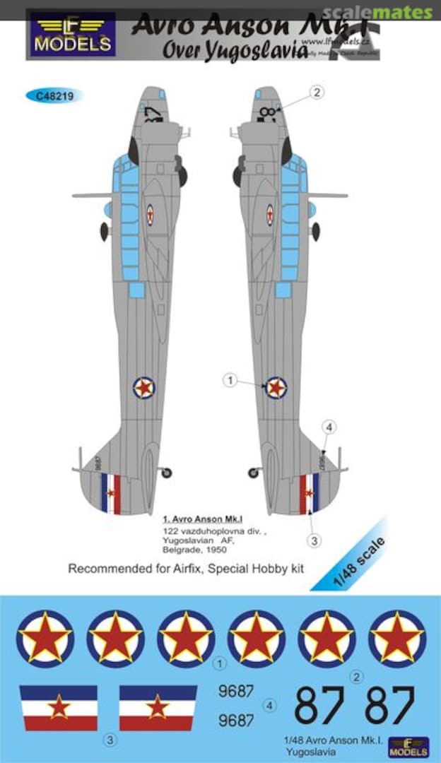 Boxart Avro Anson Mk.I C48219 LF Models