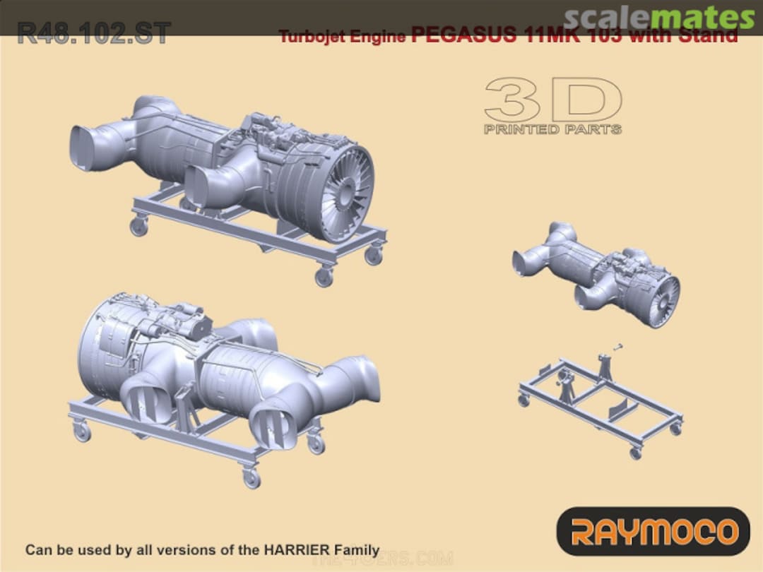 Boxart Turbo Jet Engine Pegasus 11MK 103 with Stand R48.102.ST Raymoco