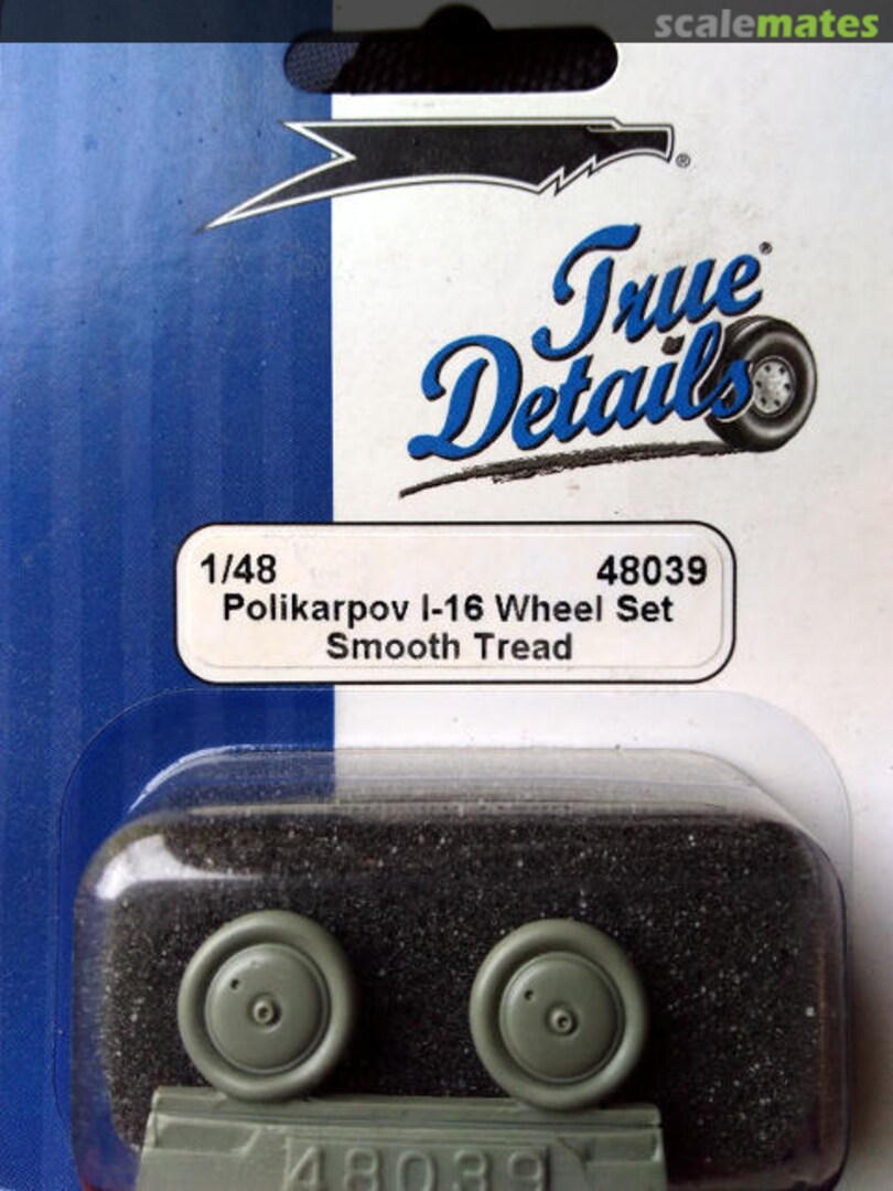 Boxart Polikarpov I-16 main wheels. Smooth Tread 48039 True Details