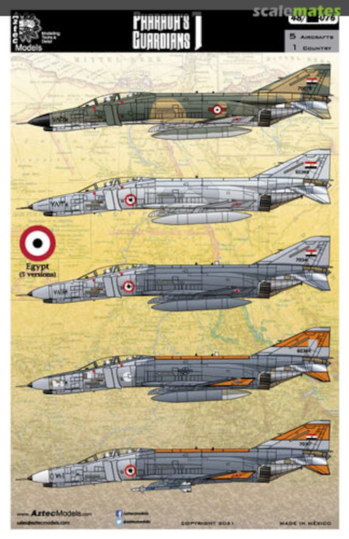 Boxart Pharaoh's Guardians Part 1 - McDonnell F-4 E Phantom II from Egypt 48D076 Aztec Models